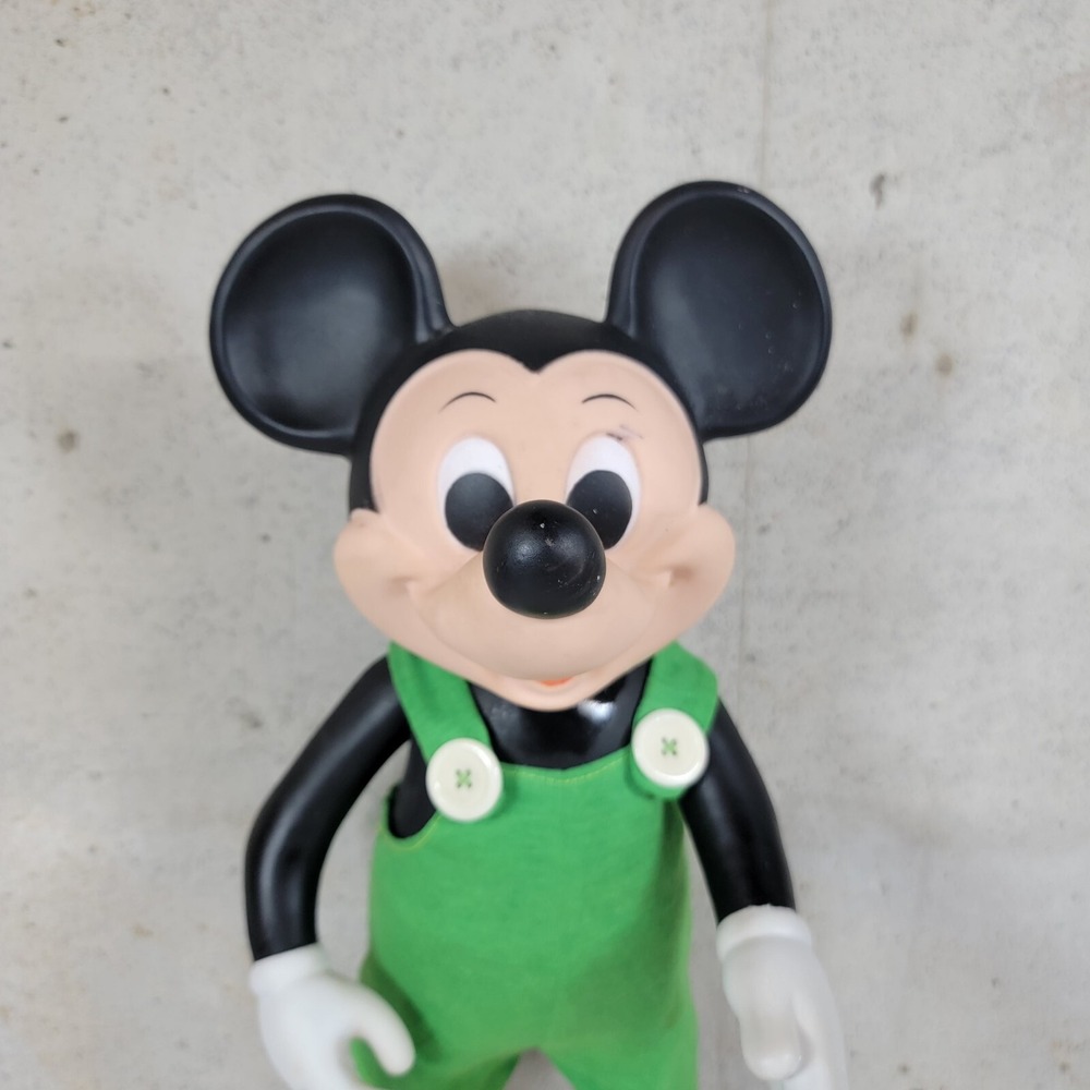 Vintage Rare 1977 Walt Disney Mickey Mouse Remco Toys Vinyl 15" Figure Overalls - Picture 5 of 16